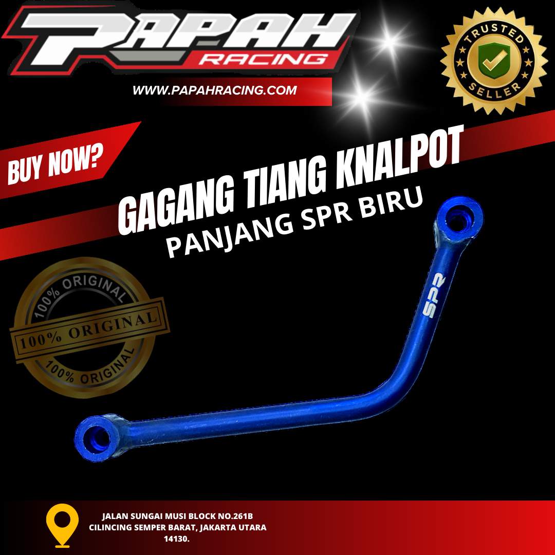 GAGANG TIANG KNALPOT SPR SILVER 18CM